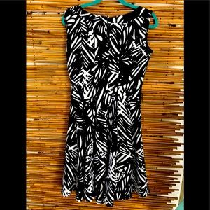 Cocktail white and black dress by Haani.  Excellent condition. Stretch